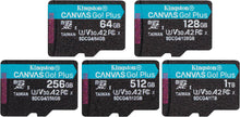 Load image into Gallery viewer, Kingston MicroSD Canvas Go Plus 200MB/s (SDCG4) Memory Card 64GB 128GB 256GB 512GB 1TB