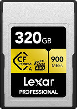 Load image into Gallery viewer, Lexar CF Professional CFexpres Type A Card GOLD Series 80GB 160GB 320GB