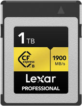 Load image into Gallery viewer, Lexar CF Professional CFexpress Type B Card Gold Series 128GB 256GB 512GB 1TB 2TB