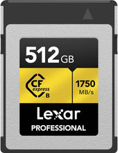 Load image into Gallery viewer, Lexar CF Professional CFexpress Type B Card Gold Series 128GB 256GB 512GB 1TB 2TB