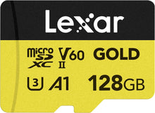 Load image into Gallery viewer, Lexar Micro SD Professional GOLD UHS-II Flash Memory Card 128GB 256GB