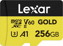 Load image into Gallery viewer, Lexar Micro SD Professional GOLD UHS-II Flash Memory Card 128GB 256GB