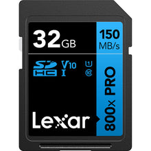 Load image into Gallery viewer, Lexar SD 800X UHS-I SD Memoery Card 32GB 64GB 128GB 256GB