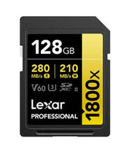 Load image into Gallery viewer, Lexar SDXC Professional 1800x UHS-II Flash Memory Card 64GB 128GB 256GB 512GB 1TB