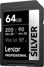 Load image into Gallery viewer, Lexar SD Professional SILVER UHS-I Memory Card 64GB 128GB 256GB