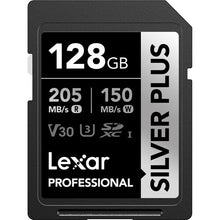 Load image into Gallery viewer, Lexar SD Professional SILVER PLUS UHS-I Memory Card 64GB 128GB 256GB 512GB