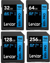 Load image into Gallery viewer, Lexar SD 800X UHS-I SD Memoery Card 32GB 64GB 128GB 256GB