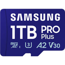 Load image into Gallery viewer, Samsung Micro SD Pro Plus (New) 180MB/s Flash Memory Card 128GB 256GB 512GB 1TB