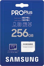 Load image into Gallery viewer, Samsung Micro SD Pro Plus (New) 180MB/s Flash Memory Card 128GB 256GB 512GB 1TB