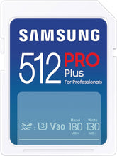 Load image into Gallery viewer, Samsung SDXC Pro Plus Flash Memory Card 128GB 256GB 512GB