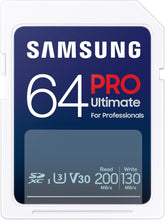 Load image into Gallery viewer, Samsung SDXC Pro Ultimate Flash Memory Card 64GB 128GB 256GB 512GB