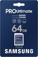 Load image into Gallery viewer, Samsung SDXC Pro Ultimate Flash Memory Card 64GB 128GB 256GB 512GB