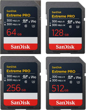 Load image into Gallery viewer, SanDisk SDXC Extreme PRO SD UHS-II V90 300MB/s Flash Memory Card 64GB 128GB 256GB 512GB