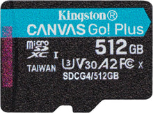 Load image into Gallery viewer, Kingston MicroSD Canvas Go Plus 200MB/s (SDCG4) Memory Card 64GB 128GB 256GB 512GB 1TB