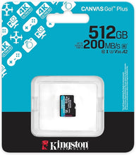Load image into Gallery viewer, Kingston MicroSD Canvas Go Plus 200MB/s (SDCG4) Memory Card 64GB 128GB 256GB 512GB 1TB