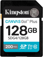 Load image into Gallery viewer, Kingston SDXC Canvas Go Plus (SDG4) Flash Memory Card 64GB 128GB 256GB 512GB 1TB