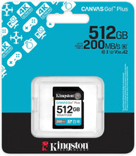 Load image into Gallery viewer, Kingston SDXC Canvas Go Plus (SDG4) Flash Memory Card 64GB 128GB 256GB 512GB 1TB