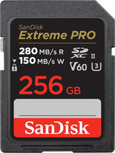 Load image into Gallery viewer, SanDisk SDXC Extreme PRO 280MB/s UHS-II Flash Memory Card 64GB 128GB 256GB 512GB 1TB