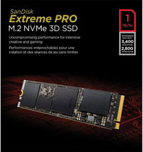 Load image into Gallery viewer, SanDisk SSD Extreme PRO M.2 NVMe 3D Solid State Drive 500GB 1TB 2TB