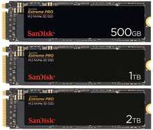 Load image into Gallery viewer, SanDisk SSD Extreme PRO M.2 NVMe 3D Solid State Drive 500GB 1TB 2TB