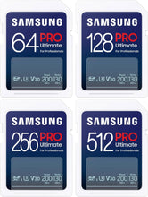 Load image into Gallery viewer, Samsung SDXC Pro Ultimate Flash Memory Card 64GB 128GB 256GB 512GB