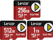 Load image into Gallery viewer, Lexar PLAY PRO microSDXC Express Card 256GB 512GB 1TB
