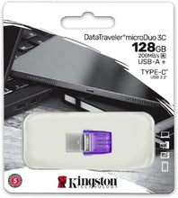 Load image into Gallery viewer, Kingston DataTraveler microDuo OTG 3C (DTDUO3CG3) USB3.2 USB Flash Drive 64GB 128GB 256GB
