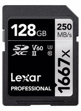 Load image into Gallery viewer, Lexar SD Professional 1667X 250MB/s Read Flash Memory Card 64GB 128GB 256GB