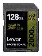 Load image into Gallery viewer, Lexar SD Professional C10 UHS-II U3 2000X 300MB/s Flash Memory Card 64GB 128GB 256GB