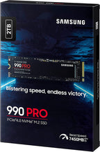 Load image into Gallery viewer, Samsung SSD 990 Pro PCle 4.0 NVMe M.2 Solid State Drive 1TB 2TB 4TB