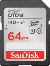Load image into Gallery viewer, SanDisk SD Ultra 140MB/s (SDSDUNB) Flash Memory Card 64GB 128GB 256GB 512GB