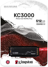 Load image into Gallery viewer, Kingston SSD KC3000 PCIe 4.0 NVMe M.2 Solid State Drive 512GB 1024GB 2048GB 4096GB