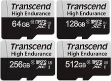 Load image into Gallery viewer, Transcend Micro SD USD350V High Endurance U3 UHS-I Memory Card 64GB 128GB 256GB 512GB

