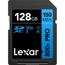 Load image into Gallery viewer, Lexar SD 800X UHS-I SD Memoery Card 32GB 64GB 128GB 256GB
