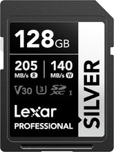 Load image into Gallery viewer, Lexar SD Professional SILVER UHS-I Memory Card 64GB 128GB 256GB
