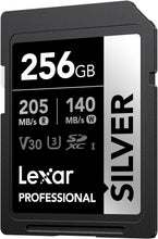 Load image into Gallery viewer, Lexar SD Professional SILVER UHS-I Memory Card 64GB 128GB 256GB
