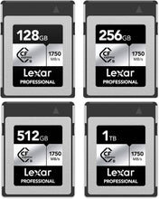 Load image into Gallery viewer, Lexar CF Professional CFexpress Type B Card SILVER Series 128GB 256GB 512GB 1TB
