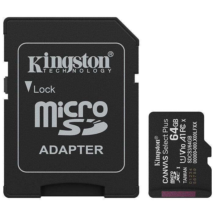 Kingston MicroSD Canvas Select Plus 150MB/s Memory Card 64GB 128GB 256GB 512GB
