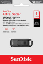 Load image into Gallery viewer, SanDisk USB Ultra Slider (SDCZ480) USB Type-C Flash Drive 64GB 128GB 256GB 512GB 1TB
