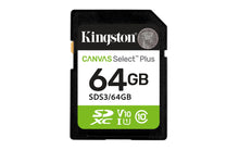 Load image into Gallery viewer, Kingston SD Canvas Select Plus 150MB/s Memory Card 64GB 128GB 256GB 512GB

