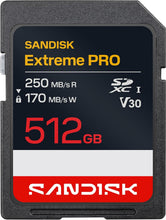 Load image into Gallery viewer, Sandisk SD Extreme Pro UHS-I (SDSDXXJ) Flash Memory Card 128GB 256GB 512GB 1TB
