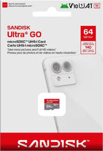 Load image into Gallery viewer, SanDisk MicroSD Ultra GO UHS-I (SDSQUGN) Flash Memory Card 32GB 64GB 128GB 256GB 512GB
