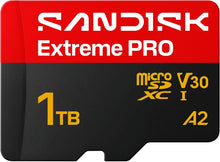 Load image into Gallery viewer, Sandisk Micro SD Extreme Pro UHS-I (SDSQXCJ) Flash Memory Card 128GB 256GB 512GB 1TB
