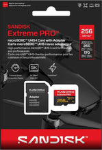Load image into Gallery viewer, Sandisk Micro SD Extreme Pro UHS-I (SDSQXCJ) Flash Memory Card 128GB 256GB 512GB 1TB
