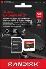 Load image into Gallery viewer, Sandisk Micro SD Extreme Pro UHS-I (SDSQXCJ) Flash Memory Card 128GB 256GB 512GB 1TB
