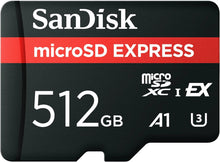 Load image into Gallery viewer, SanDisk MicroSD Express 880MB/s Flash Memory Card 128GB 256GB 512GB
