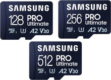 Load image into Gallery viewer, Samsung Micro SD PRO Ultimate 200MB/s + Adapter Flash Memory Card 128GB 256GB 512GB
