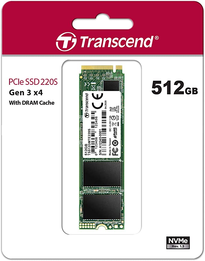 Transcend SSD 220S PCIe M.2 2280 Solid State Drive 512GB 1TB 2TB