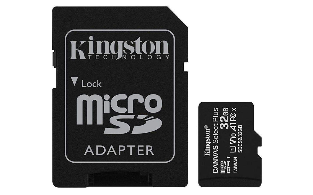 Kingston MicroSD Canvas Select Plus 100MB/s Memory Card 32GB 64GB 128GB 256GB 512GB