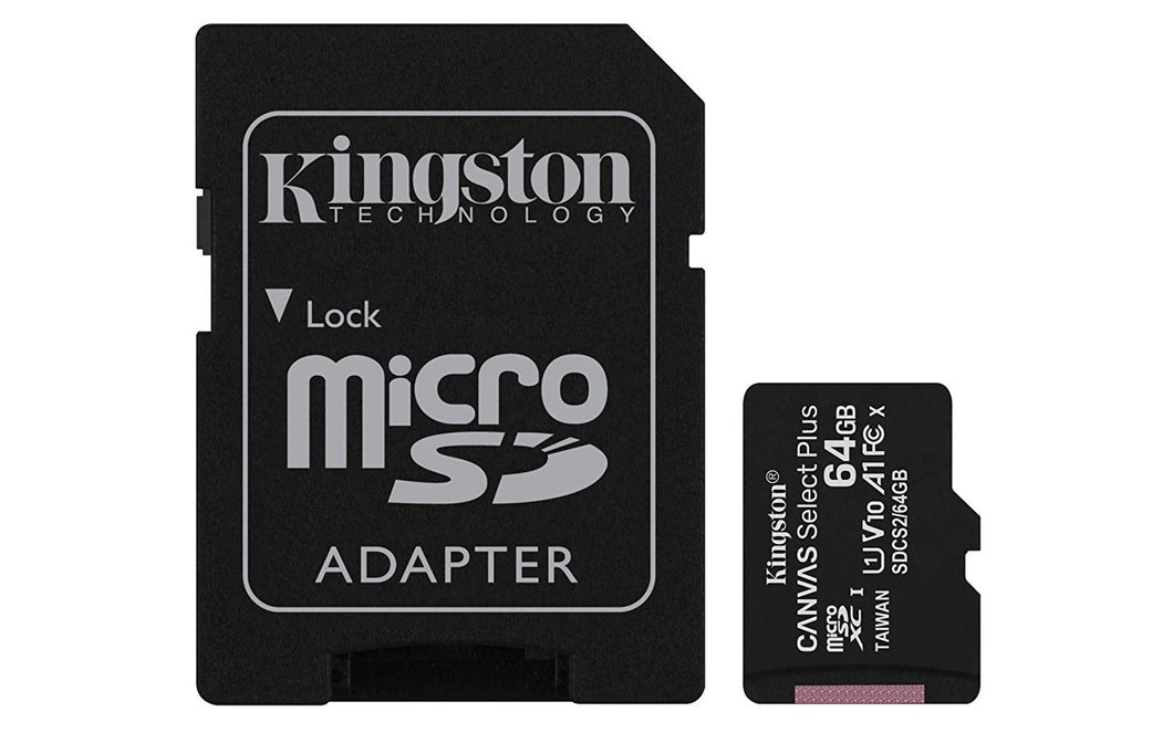 Kingston MicroSD Canvas Select Plus 100MB/s Memory Card 64GB 128GB 256GB 512GB